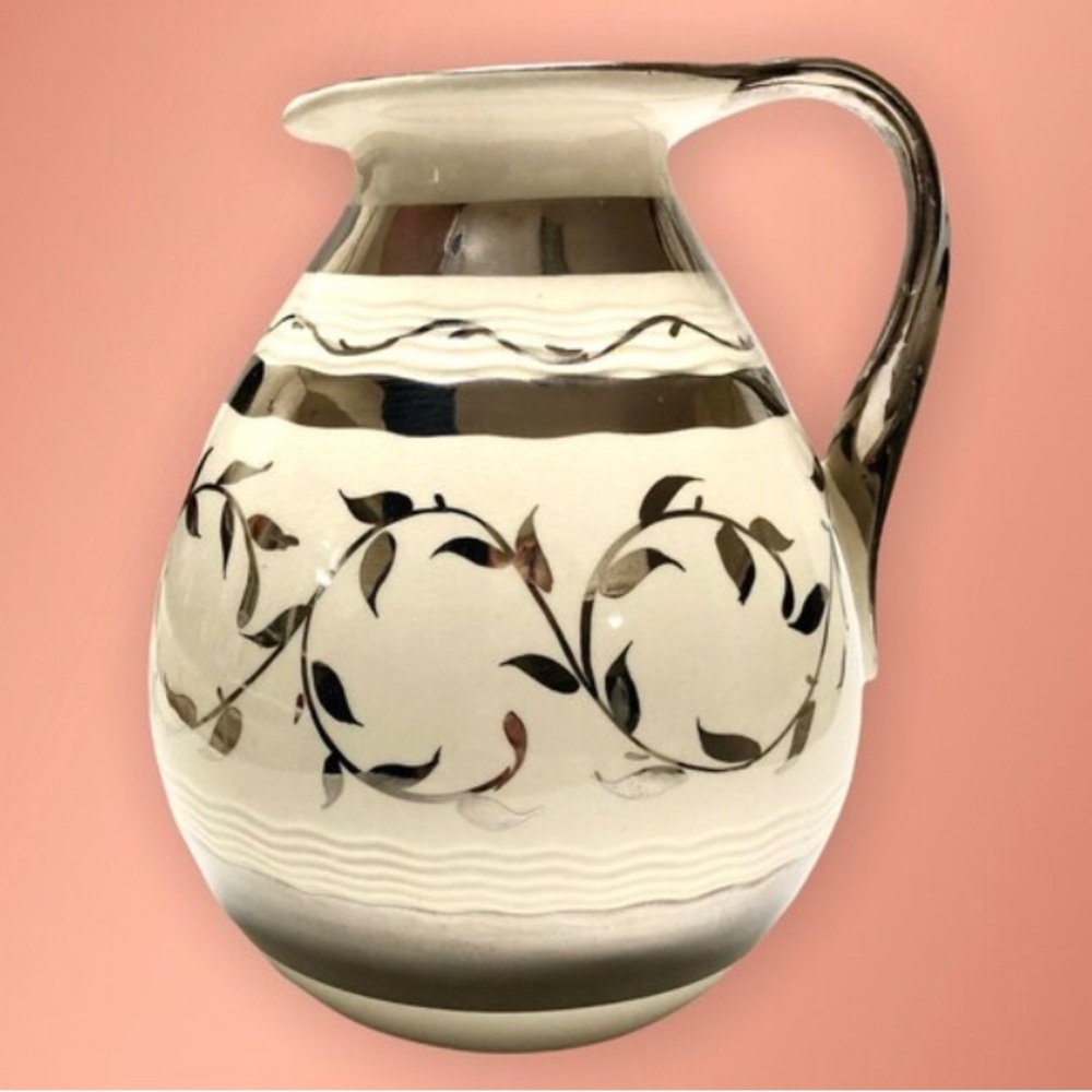 Myott Son & Co Silver Vintage Lustreware Pitcher